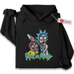 Rick and Morty Embroidered Hoodie, Rick and Morty Shirt, Animated Embroidered Hoodie